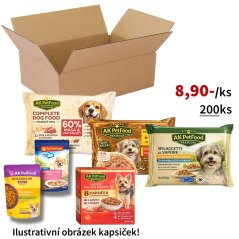 200x Totální mix veškerých druhů a značek kapsiček pro psy co máme skladem, VÝHODNÉ PRÉMIOVÉ BALENÍ