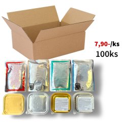 100x Mix kapsiček a vaniček pro kočky, bez polepu 85g - 100g, Výhodné balení