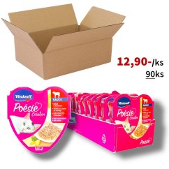 90x Vitakraft Poésie Création, telecí maso v sýrové omáčce 85 g, VÝHODNÉ BALENÍ
