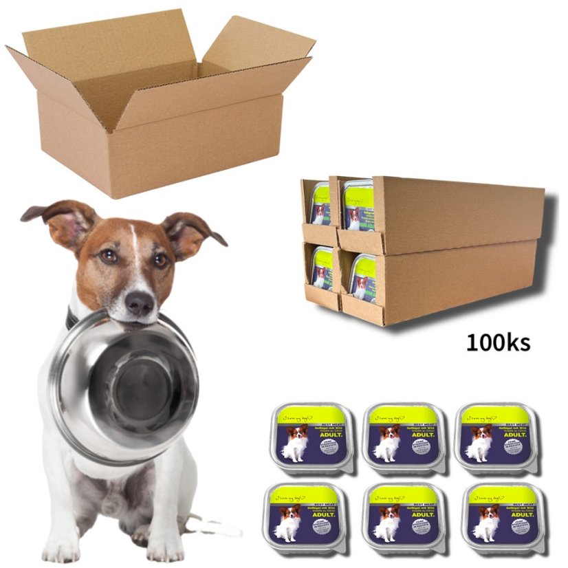 100x Paštiky pro psy, drůbeží maso se zvěří 100g