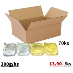 70x Mix různých druhů vaniček pro psy bez polepu, 300g, VÝHODNÉ BALENÍ