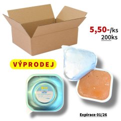 (EXPIRAČNÍ VÝPRODEJ) 200x Vaničky pro kočky 90g, krémová paštika s duhovým lososem a aloe vera
